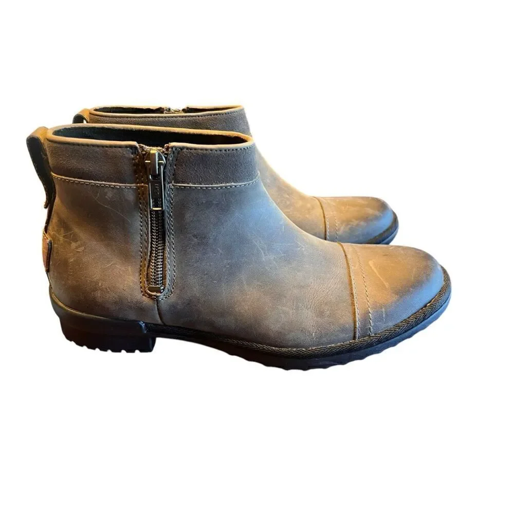 Ugg Attell waterproof gray bootie boots woman’s 7 breathable insulated